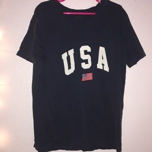 navy blue usa top